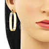 Oro Laminado Small Hoop, Gold Filled Style Greek Key Design, Diamond Cutting Finish, Golden Finish for wholesale, additional product view 2