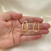 Oro Laminado Small Hoop, Gold Filled Style Diamond Cutting Finish, Golden Finish, 02.170.0410.15