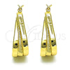 Oro Laminado Small Hoop, Gold Filled Style Diamond Cutting Finish, Golden Finish, 02.170.0410.15