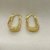 Oro Laminado Small Hoop, Gold Filled Style Diamond Cutting Finish, Golden Finish, 02.170.0410.15