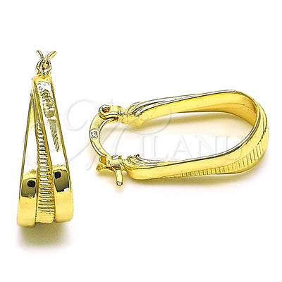 Gold Filled Hoop Earrings — Small Hoop Diamond Cutting 02. for wholesale, main product view