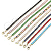 Oro Laminado Fancy Anklet, Gold Filled Style Baguette Design, with Multicolor Cubic Zirconia, Polished, Golden Finish, 03.130.0008.4.10 (05 MM Thickness, 10 Inches Length)