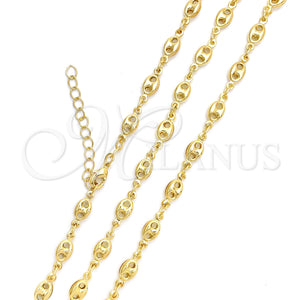 Gold Filled Necklace — Basic Necklace Puff Mariner Design Polished 04.09. 04 — main product view — SKU 151207 | Oro Laminado collar — básico Necklace Puff Mariner diseño pulido 04.09. 04 — SKU 151207