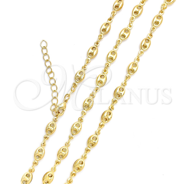 Gold Filled Necklace — Basic Necklace Puff Mariner Design Polished 04.09. 04 — main product view — SKU 151207 | Oro Laminado collar — básico Necklace Puff Mariner diseño pulido 04.09. 04 — SKU 151207