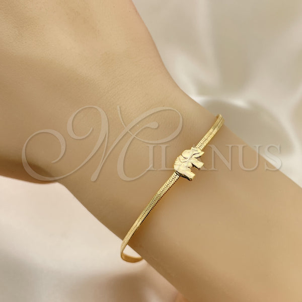 Gold Filled Ring — Basic Bracelet Elephant and Herringbone Design Polished 03.02. — alternate product view — SKU 151241 | Oro Laminado anillo — básico Bracelet Elephant and Herringbone diseño pulido 03.02. — SKU 151241