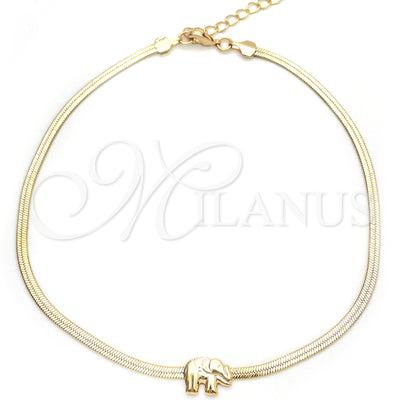Gold Filled Ring — Basic Anklet Elephant and Herringbone Design Polished 03.02. — main product view — SKU 151242 | Oro Laminado anillo — básico Anklet Elephant and Herringbone diseño pulido 03.02. — SKU 151242