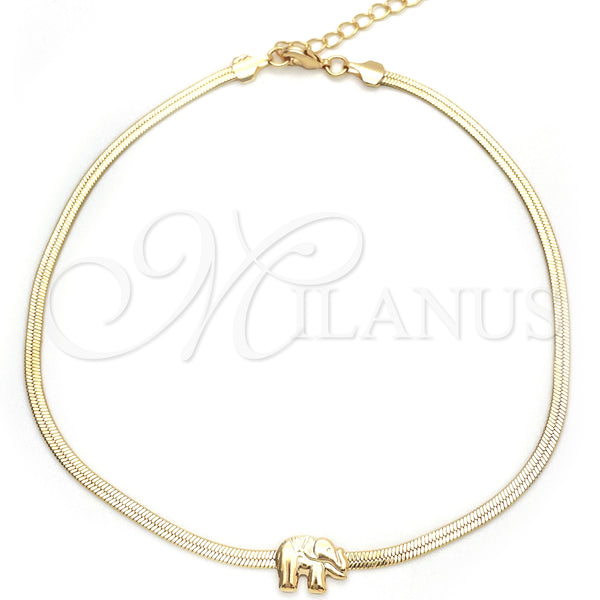 Gold Filled Ring — Basic Anklet Elephant and Herringbone Design Polished 03.02. — main product view — SKU 151242 | Oro Laminado anillo — básico Anklet Elephant and Herringbone diseño pulido 03.02. — SKU 151242