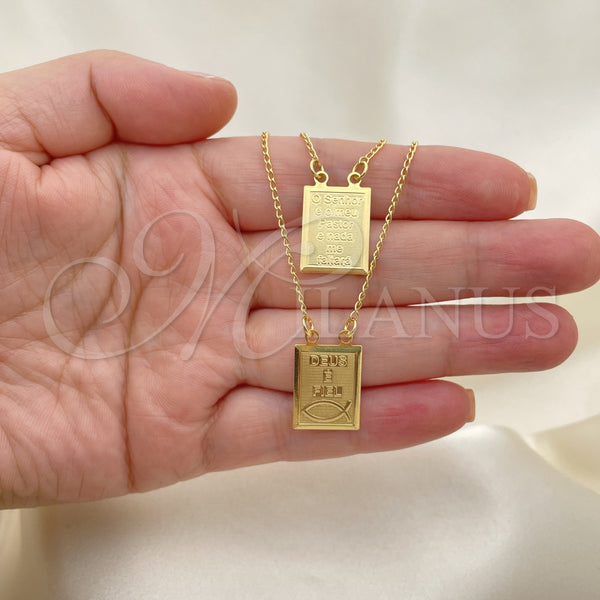 Gold Filled Necklace — Pendant Necklace Holy Spirit Design Polished 04.02. 01 — alternate product view — SKU 151263 | Oro Laminado collar — Pendant Necklace Holy Spirit diseño pulido 04.02. 01 — SKU 151263