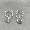Sterling Silver Earcuff, with White Cubic Zirconia, Polished, Silver Finish, 02.401.0077