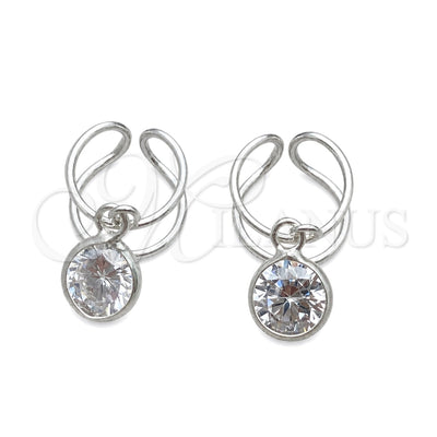 Sterling Silver Earcuff, with White Cubic Zirconia, Polished, Silver Finish, 02.401.0077 for wholesale, main product view
