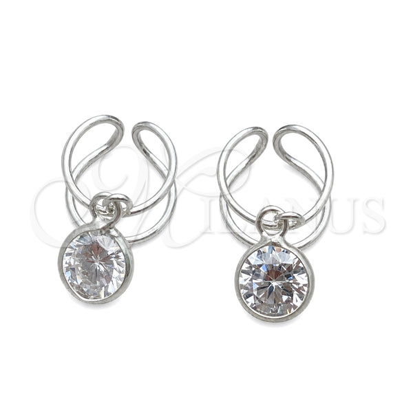 Sterling Silver Ring — Earcuff with White Cubic Zirconia Polished 02. — main product view — SKU 151279 | Plata 925 anillo — Earcuff with blanco Cubic Zirconia pulido 02. — SKU 151279