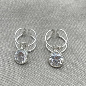 Sterling Silver Ring — Earcuff with White Cubic Zirconia Polished 02. — main product view — SKU 151279 | Plata 925 anillo — Earcuff with blanco Cubic Zirconia pulido 02. — SKU 151279