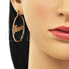 Oro Laminado Medium Hoop, Gold Filled Style Nameplate Design, Polished, Golden Finish, 02.213.0446.40 for wholesale, additional product view 2
