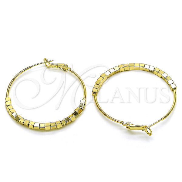 Gold Filled Hoop Earrings — Medium Hoop Polished 02. — alternate product view — SKU 151357 | Oro Laminado aretes de aro — Medium Hoop pulido 02. — SKU 151357