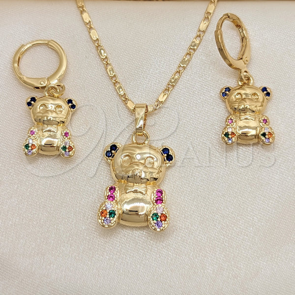 Gold Filled Ring — Earring and Pendant Adult Set Teddy Bear Design — alternate product view — SKU 151374 | Oro Laminado anillo — Earring and Pendant Adult Set Teddy Bear diseño — SKU 151374