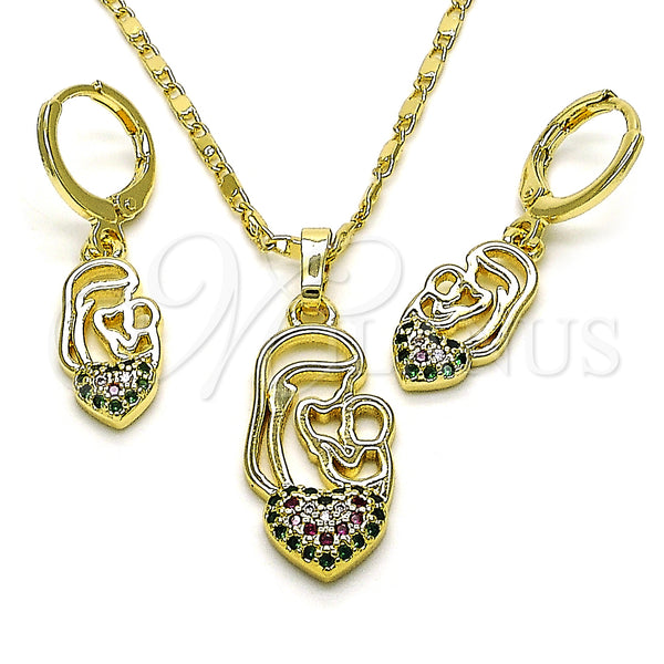 Gold Filled Ring — Earring and Pendant Adult Set Heart Design with — main product view — SKU 151377 | Oro Laminado anillo — Earring and Pendant Adult Set corazón diseño with — SKU 151377