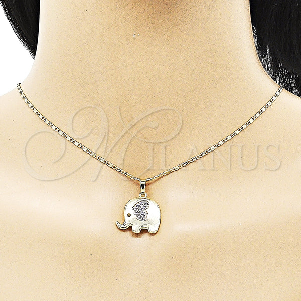 Gold Filled Ring — Earring and Pendant Adult Set Elephant and Heart — alternate product view — SKU 151393 | Oro Laminado anillo — Earring and Pendant Adult Set Elephant and corazón — SKU 151393