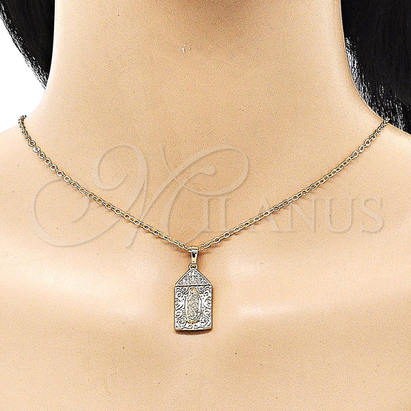 Gold Filled Ring — Earring and Pendant Adult Set Guadalupe and Cross — alternate product view — SKU 151405 | Oro Laminado anillo — Earring and Pendant Adult Set Guadalupe and cruz — SKU 151405