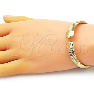 Gold Filled Jewelry — Individual Bangle Twist Design Diamond Cutting 07. 08 — main product view — SKU 151464 | Oro Laminado joyería — Individual Bangle Twist diseño Diamond Cutting 07. 08 — SKU 151464