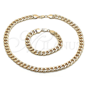 Gold Filled Bracelet — Necklace and Bracelet Curb Design Polished 06. — main product view — SKU 151498 | Oro Laminado brazalete — Necklace and Bracelet Curb diseño pulido 06. — SKU 151498
