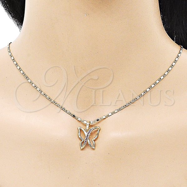 Gold Filled Ring — Earring and Pendant Adult Set Butterfly Design with — main product view — SKU 151506 | Oro Laminado anillo — Earring and Pendant Adult Set Butterfly diseño with — SKU 151506