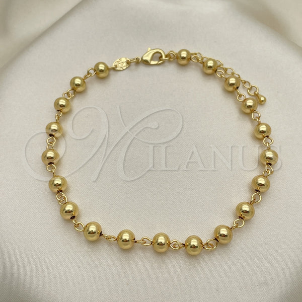 Gold Filled Anklet — Fancy Anklet Ball Design Polished 03.63. 06 MM — main product view — SKU 151509 | Oro Laminado tobillera — elegante Anklet Ball diseño pulido 03.63. 06 MM — SKU 151509