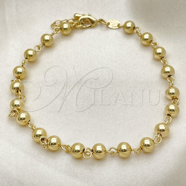 Gold Filled Anklet — Fancy Anklet Ball Design Polished 03.63. 06 MM — main product view — SKU 151509 | Oro Laminado tobillera — elegante Anklet Ball diseño pulido 03.63. 06 MM — SKU 151509