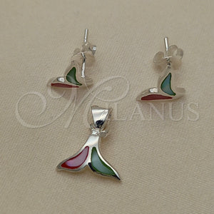 Sterling Silver Ring — Earring and Pendant Adult Set Fish Design with — main product view — SKU 151540 | Plata 925 anillo — Earring and Pendant Adult Set Fish diseño with — SKU 151540