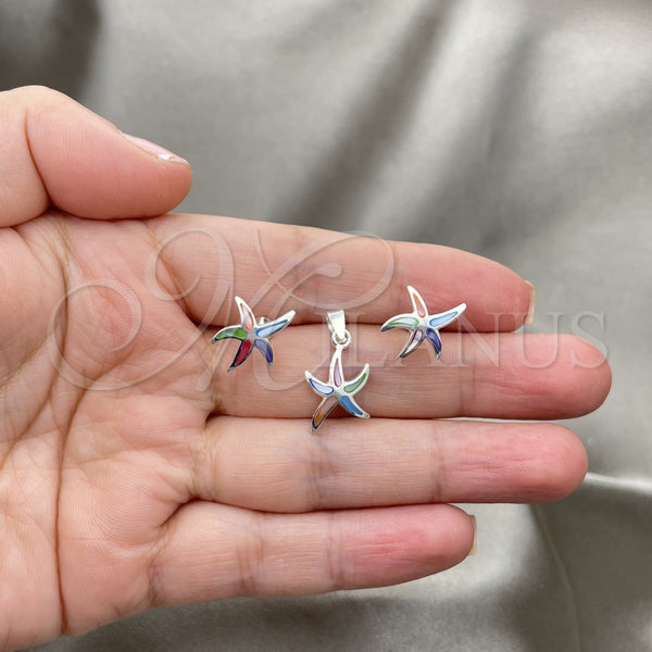 Sterling Silver Ring — Earring and Pendant Adult Set Star Design with — main product view — SKU 151543 | Plata 925 anillo — Earring and Pendant Adult Set estrella diseño with — SKU 151543