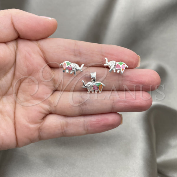Sterling Silver Ring — Earring and Pendant Adult Set Elephant Design with — alternate product view — SKU 151544 | Plata 925 anillo — Earring and Pendant Adult Set Elephant diseño with — SKU 151544