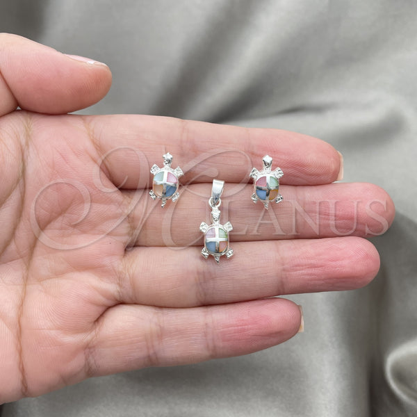 Sterling Silver Ring — Earring and Pendant Adult Set Turtle Design with — alternate product view — SKU 151545 | Plata 925 anillo — Earring and Pendant Adult Set Turtle diseño with — SKU 151545