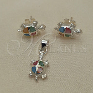Sterling Silver Ring — Earring and Pendant Adult Set Turtle Design with — main product view — SKU 151545 | Plata 925 anillo — Earring and Pendant Adult Set Turtle diseño with — SKU 151545