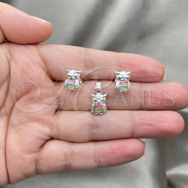 Sterling Silver Ring — Earring and Pendant Adult Set Owl Design with — alternate product view — SKU 151546 | Plata 925 anillo — Earring and Pendant Adult Set Owl diseño with — SKU 151546