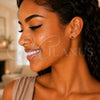 Sterling Silver Stud Earring, with White Cubic Zirconia and Orange Red Pearl, Polished, Silver Finish, 02.399.0036.1