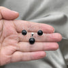 Sterling Silver Earring and Pendant Adult Set, with Green Pearl, Polished, Silver Finish, 10.392.0004