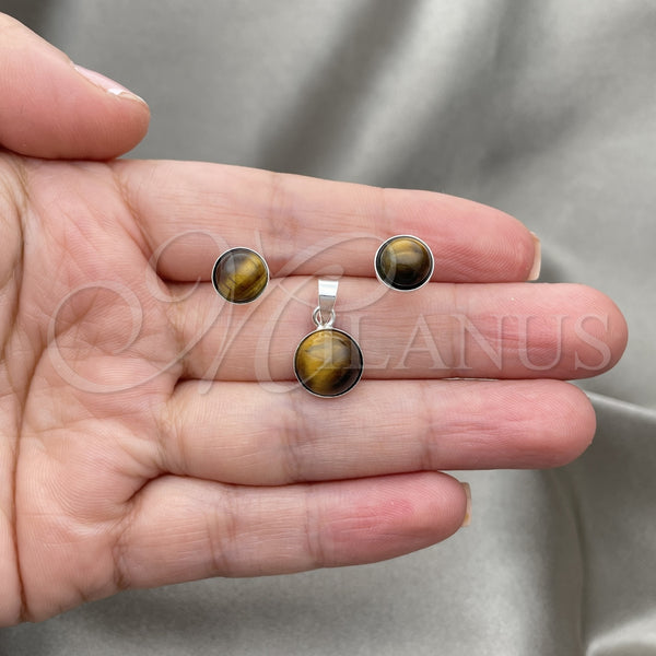 Sterling Silver Ring — Earring and Pendant Adult Set with Brown Opal — alternate product view — SKU 151562 | Plata 925 anillo — Earring and Pendant Adult Set with Brown Opal — SKU 151562