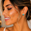 Sterling Silver Stud Earring, with Light Turquoise Pearl, Polished, Silver Finish, 02.399.0046