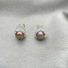 Sterling Silver Stud Earring, with Brown Pearl, Polished, Silver Finish, 02.399.0051