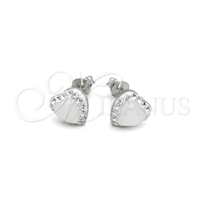 Sterling Silver Stud Earring, with Ivory Pearl, Polished, Silver Finish, 02.399.0052 for wholesale, main product view