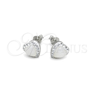 Sterling Silver Stud Earring, with Ivory Pearl, Polished, Silver Finish, 02.399.0052