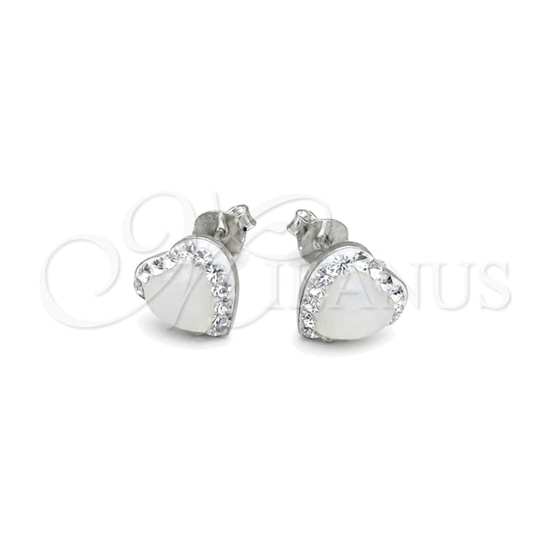 Sterling Silver Stud Earring, with Ivory Pearl, Polished, Silver Finish, 02.399.0052