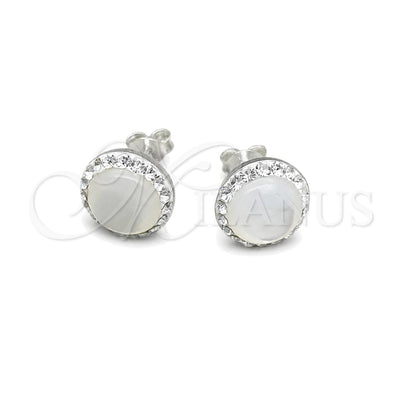 Sterling Silver Stud Earring, with Ivory Pearl, Polished, Silver Finish, 02.399.0053 for wholesale, main product view
