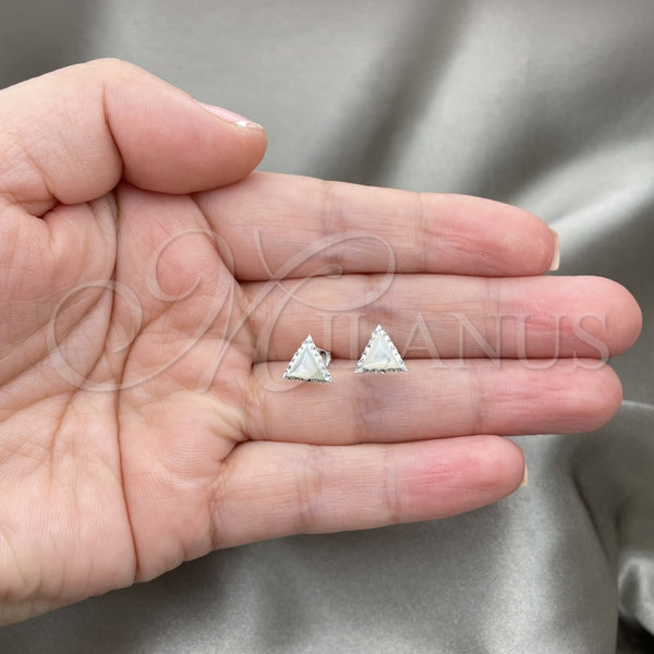 Sterling Silver Ring — Stud Earring with Ivory Pearl Polished 02. — alternate product view — SKU 151572 | Plata 925 anillo — Stud Earring with Ivory Pearl pulido 02. — SKU 151572