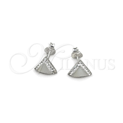 Sterling Silver Stud Earring, with Ivory Pearl, Polished, Silver Finish, 02.399.0054 for wholesale, main product view