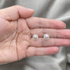Sterling Silver Stud Earring, with Rose Pearl, Polished, Silver Finish, 02.399.0055