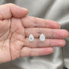 Sterling Silver Stud Earring, with Ivory Pearl, Polished, Silver Finish, 02.399.0056