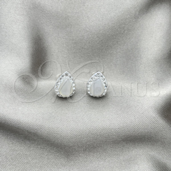 Sterling Silver Ring — Stud Earring with Ivory Pearl Polished 02. — alternate product view — SKU 151574 | Plata 925 anillo — Stud Earring with Ivory Pearl pulido 02. — SKU 151574