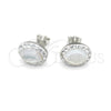 Sterling Silver Stud Earring, with Ivory Pearl, Polished, Silver Finish, 02.399.0058