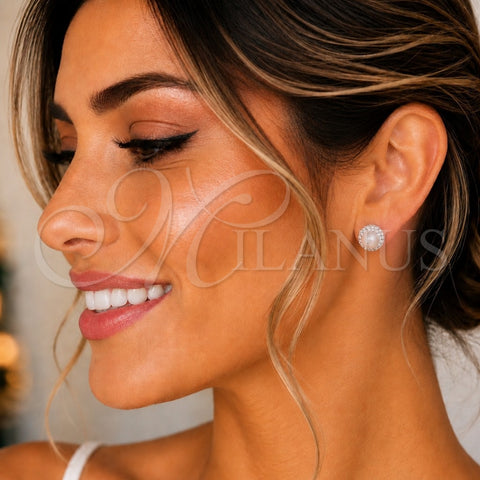Sterling Silver Stud Earring, with Ivory Pearl, Polished, Silver Finish, 02.399.0062