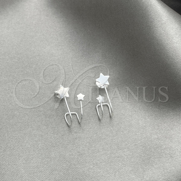 Sterling Silver Ring — Stud Earring Star Design Polished 02. — alternate product view — SKU 151583 | Plata 925 anillo — Stud Earring estrella diseño pulido 02. — SKU 151583